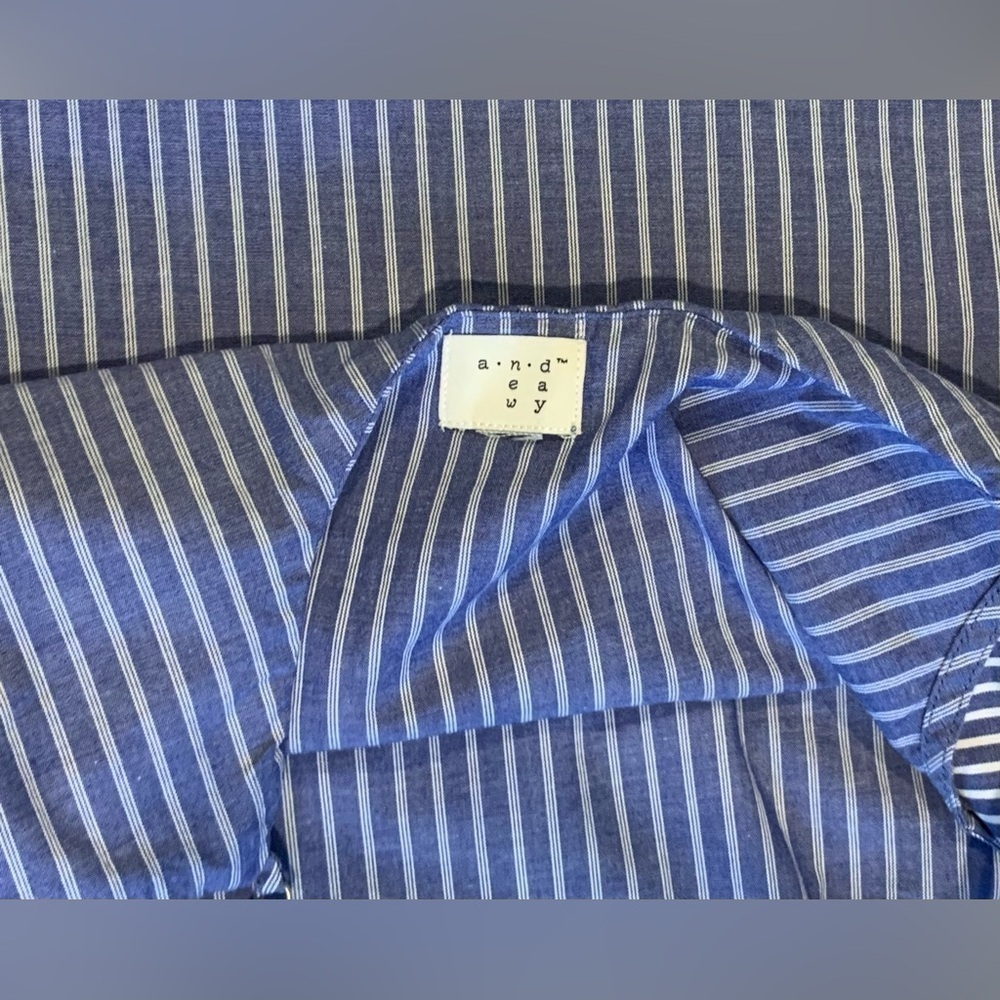 Excellent Condition, A New Day, Striped Ruffle Off Shoulder Blouse, Size M/L - Picture 3 of 6